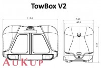 Gepckbox  Towbox auf AHK Ford Transit Wohnmobile