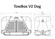 Hundebox  Towbox Dog V2 Anhngerkupplung AHK grau